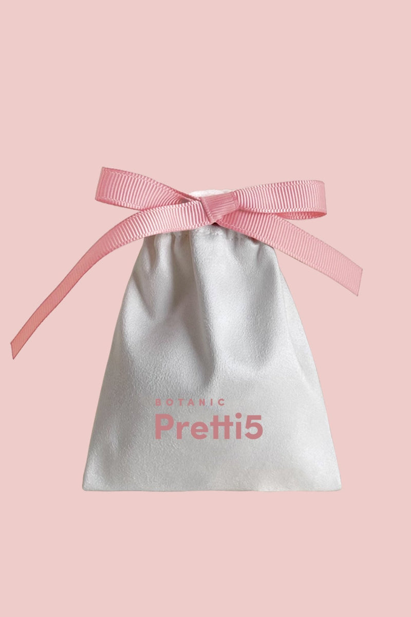 PRETTI5 SUEDE FABRIC POUCH (S) 178mm x 132mm - Pretti5 - TCM-Infused Clean Beauty For Natural Glow
